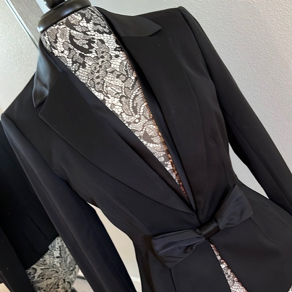 White House Black Market Black Jacket Size 4 - Picture 2 of 14